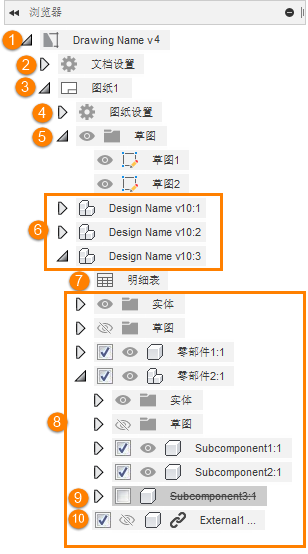 browser overview in the drawing workspace