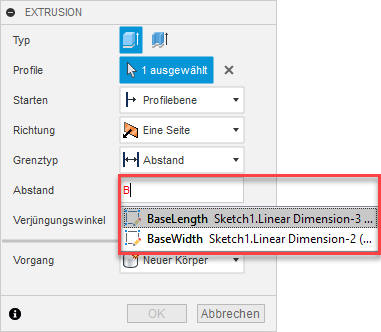 Parameter In Fusion