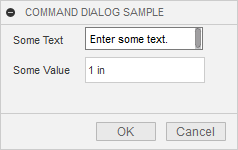 Python Command Dialog Sample
