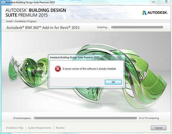 Error de instalación del complemento BIM 360 Ya hay instalada una