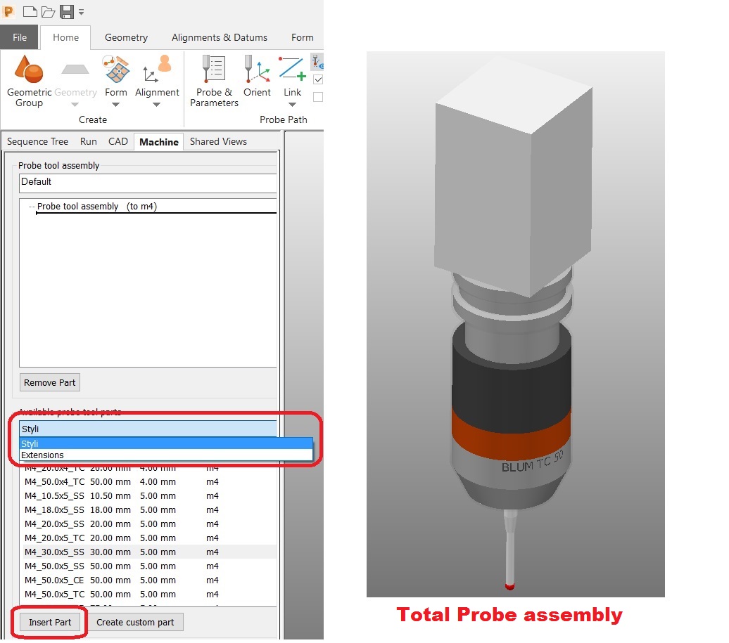 Come Creare Un Nuovo Assieme Sonda In PowerInspect OMV