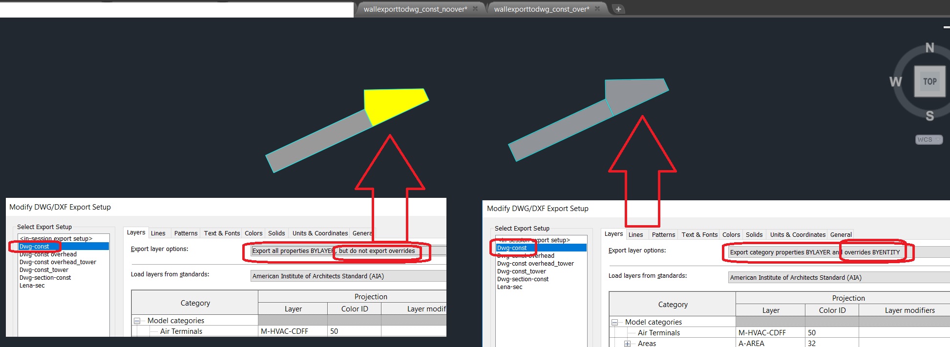 Wrong Solid Fill Colors Exported To DWG From Revit