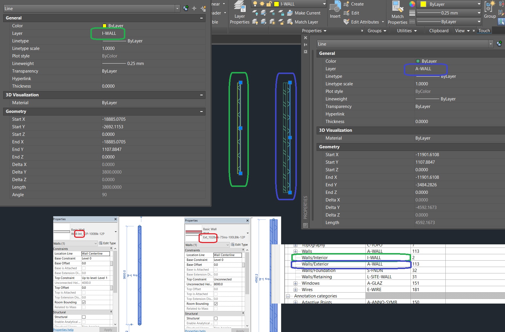 C Mo Exportar Muros Interiores Y Exteriores A Diferentes Capas De Dwg