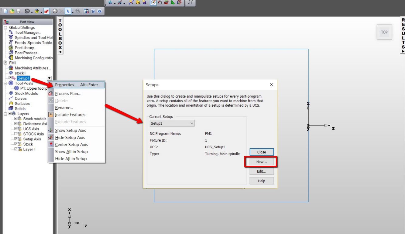 Erstellen Und Ausrichten Eines Neuen Setups In Featurecam Version