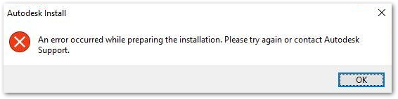 An Error Occurred While Preparing The Installation When Installing An