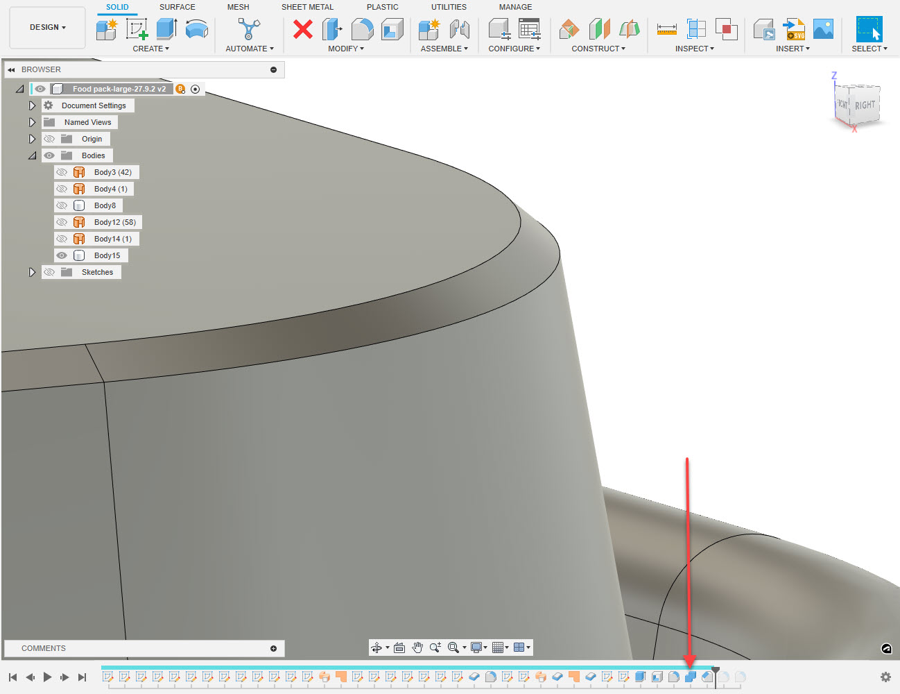 Befehl Abrunden oder Fasen schlägt ohne Warnmeldung in Fusion 360 fehl