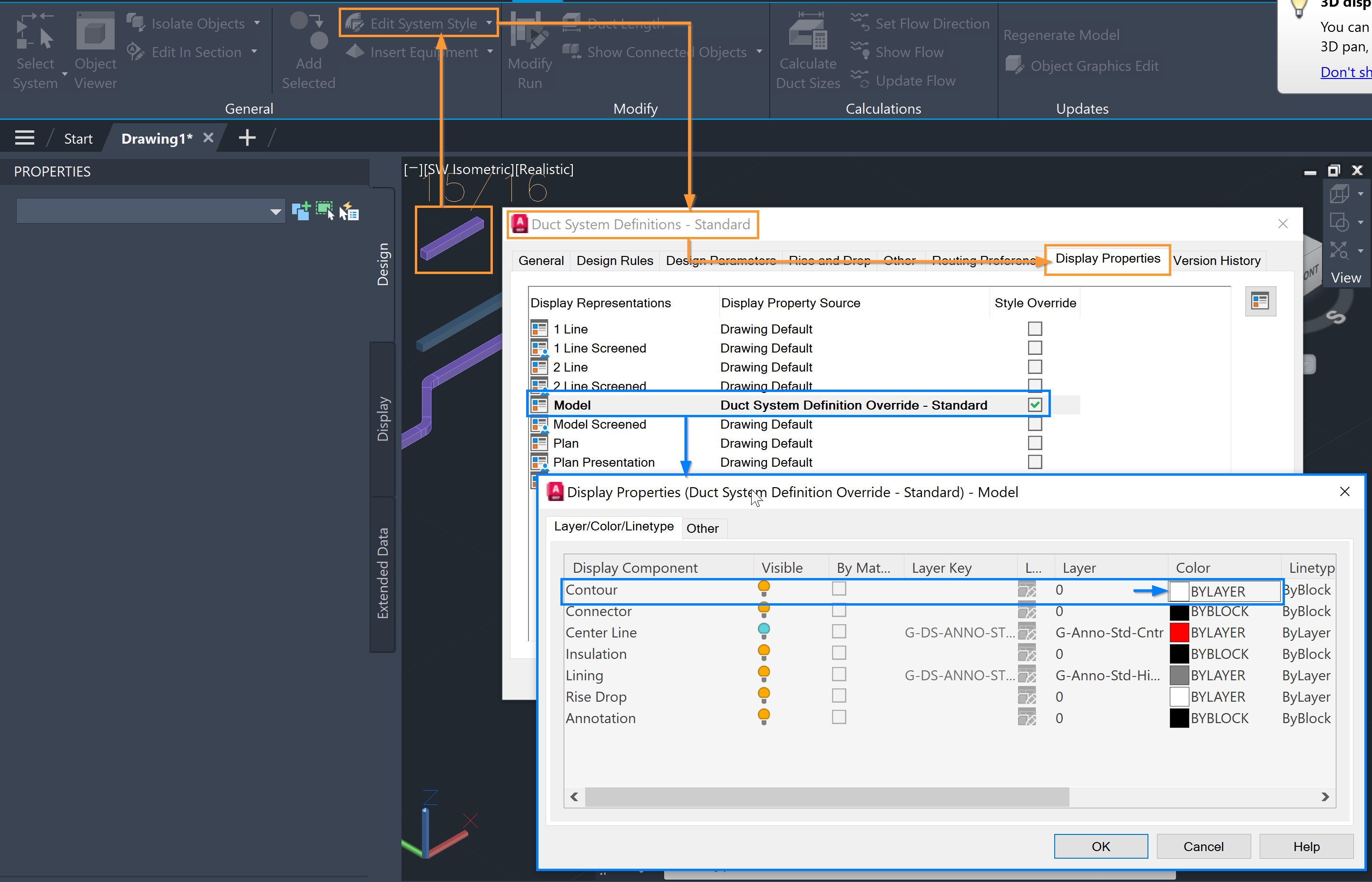 Oggetto Mep Non Visualizzato Con Colore Layer In Autocad Mep