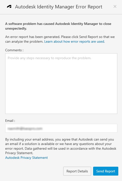 Autodesk Identity Manager Crashes When Signing Into An Autodesk Product