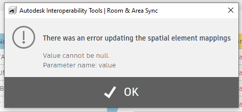 There Was An Error Updating The Spatial Element Mappings Error When