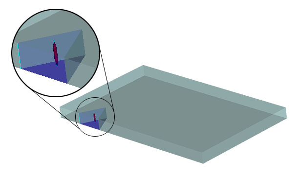 Thickness calculation on a Dual Domain model