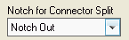 Notch for Connector Split