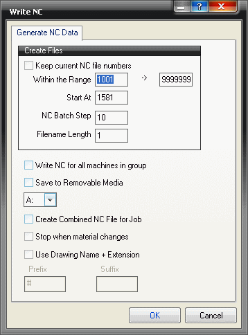 how to save fabriwin nc format