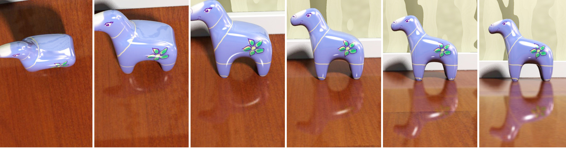 木地板的反射率取决于视角