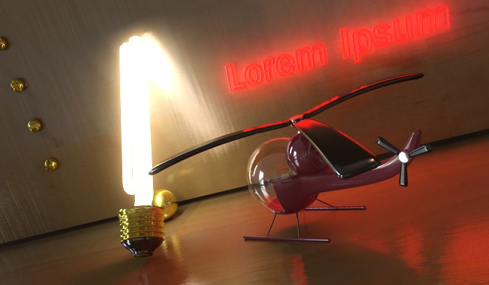 使用 <i>mia_light_surface</i> 的另一个示例