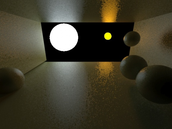 “mila 可见区域高光”= 0.0(低光泽度曲面)。这意味着所有采样都在反射光线中完成,但由于光泽圆锥体的扩散所覆盖的区域大于灯光,这会导致严重的颗粒问题(特别是对于较小的灯光,其曲面具有更高的辐射以发射相同的总强度)