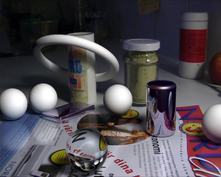 光泽纸反射对象