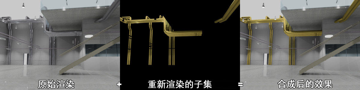 在一种材质上使用 <i>mip_render_subset</i> 的示例