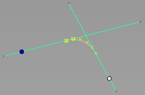 Create a fillet curve between two existing curves
