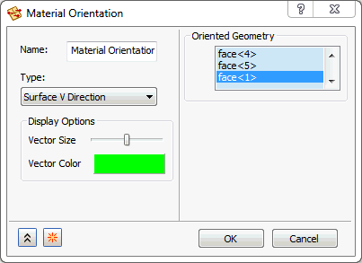 Define the Material Orientation