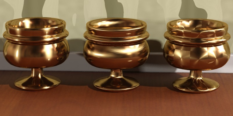 <b>anisotropy_rotation</b> values of 0.0 (left), 0.25 (center) and textured (right)