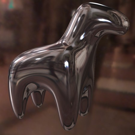 Object reflecting an environment map