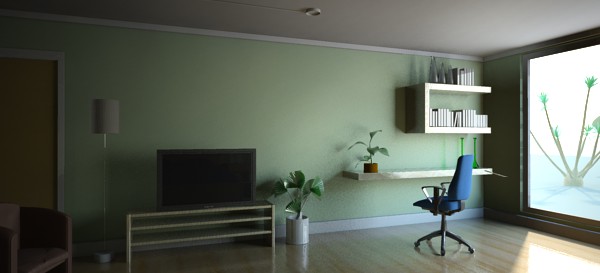 One free bounce of sky lighting, courtesy of the portal lights