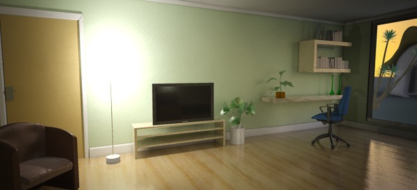 whitepoint (白色点)が調整された夜間のショット