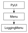 Inheritance diagram of LoggingMenu