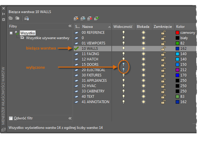 AutoCAD 2017 Pomoc | Warstwy | Autodesk