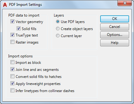 import pdf into autocad 2018