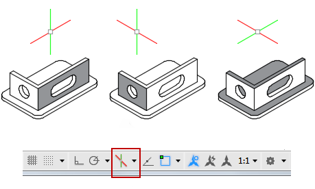 isometric drawing autocad corners