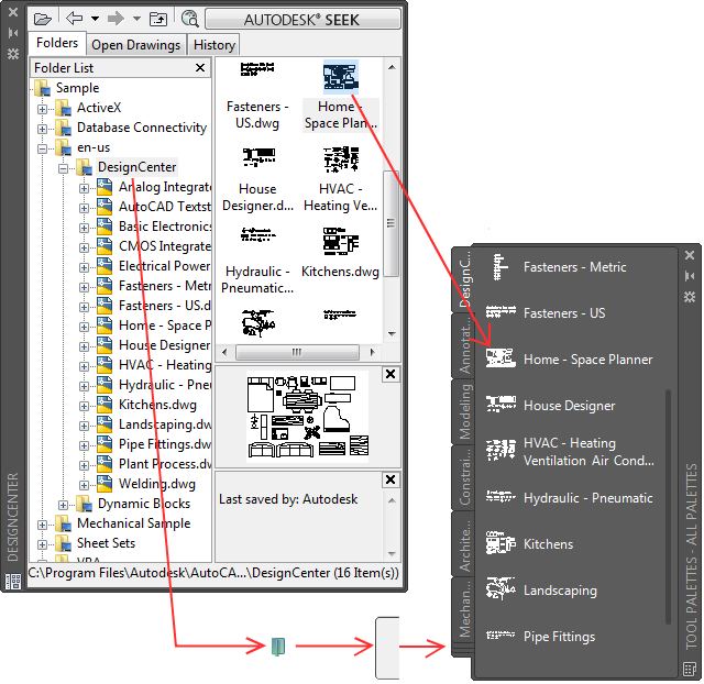 where is the tool palette in autocad