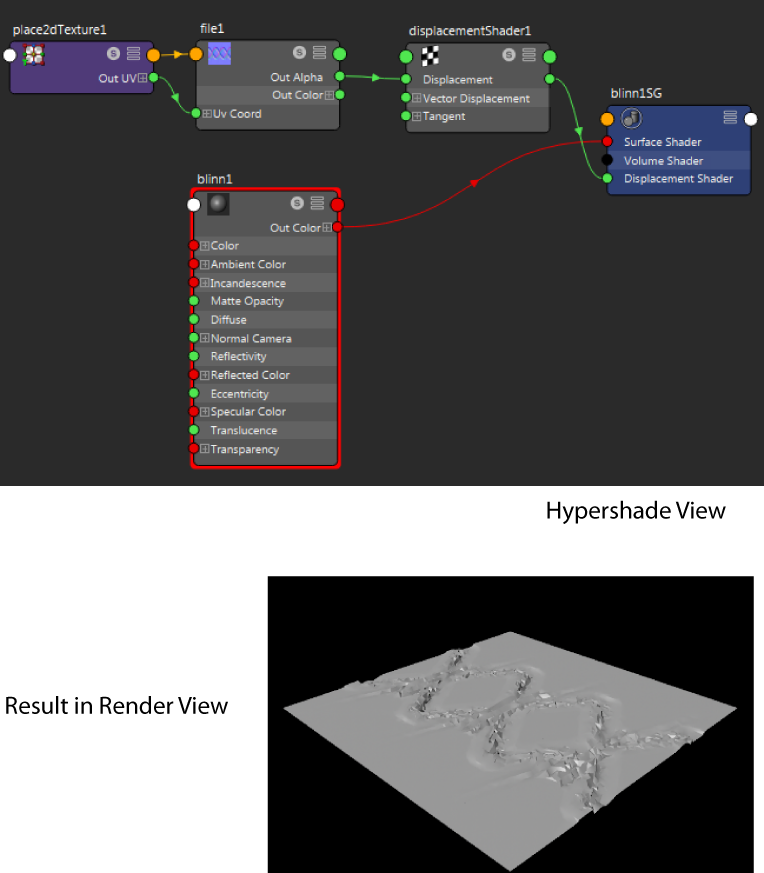 Height Map In Maya Connect A Texture As A Displacement Map | Maya | Autodesk Knowledge Network