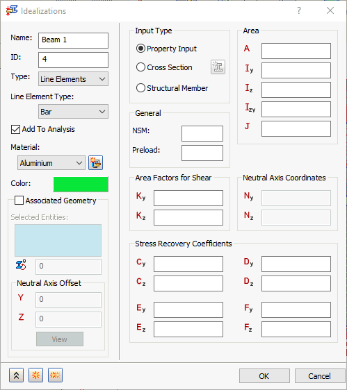 Line Element Properties