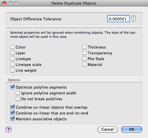 Delete Duplicate Objects Dialog Box Autocad For Mac Autodesk Knowledge Network