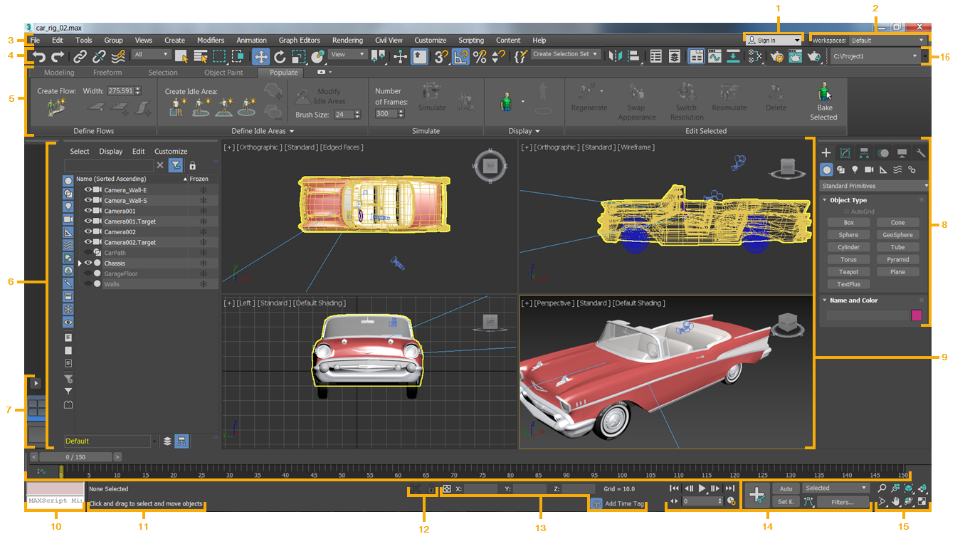 3ds Max Interface Overview 3ds Max 2019 Autodesk Knowledge Network