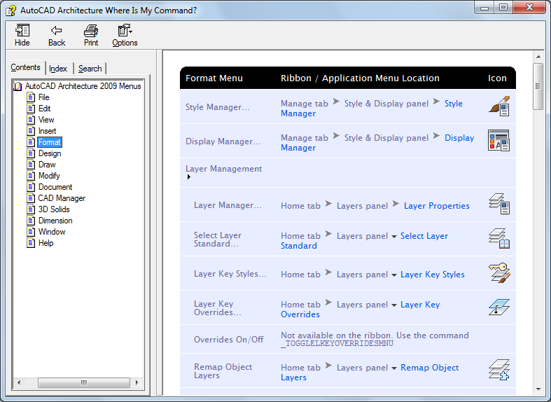 autocad 2009 help file