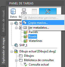 Ejercicio 2 Uso De Copia Masiva Para Convertir Una Capa Sdf A Formato Shp Autocad Map 3d 19 Autodesk Knowledge Network