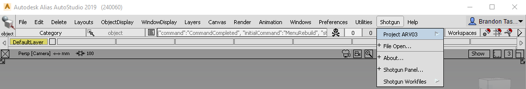 Shotgun menu (Alias engine)