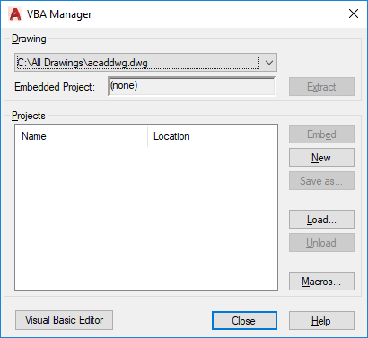 vba for autocad 2020