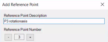Point Key Reference To add reference points