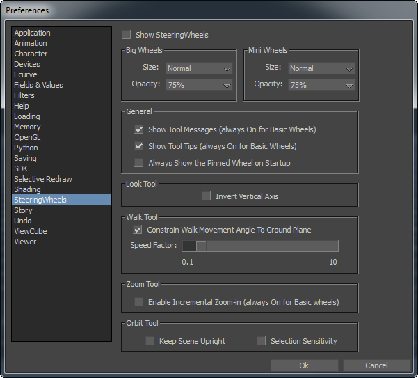 SteeringWheels preferences MotionBuilder 2020 Autodesk Knowledge
