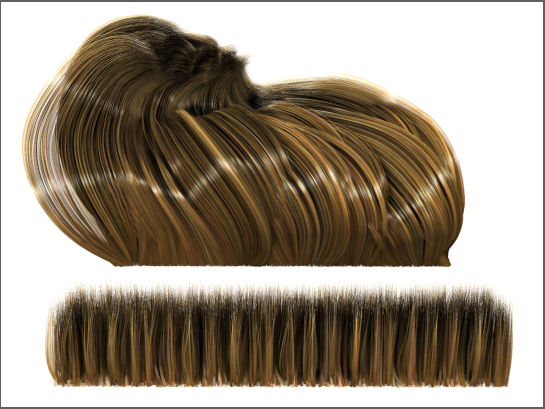 卷发根=30.0,卷发梢=100.0,卷发 x/y/z 频率=14.