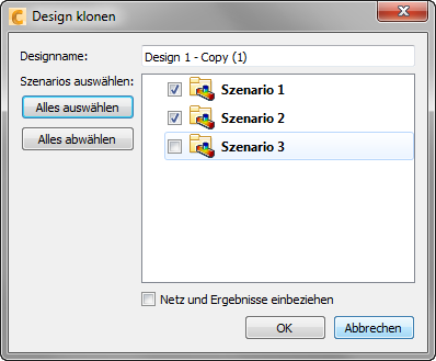 Dialogfeld Design Klonen