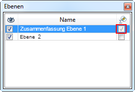 Dialogfeld Ebenen