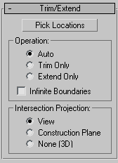 Trim Modify Trim/Extend Modifier