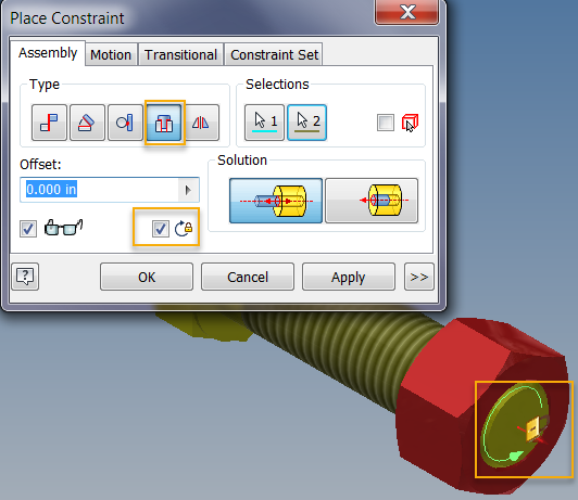 geometric constraints autodesk inventor pro 2015 pltw 5.2