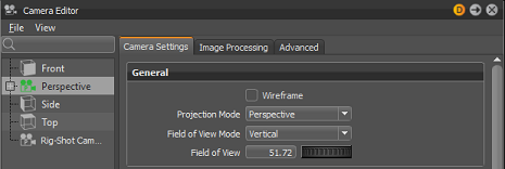 Camera Editor Field-of-View Mode