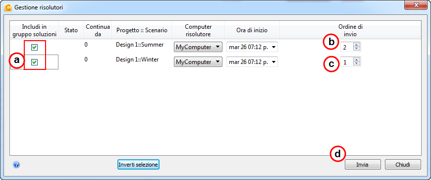 Gestione risolutori