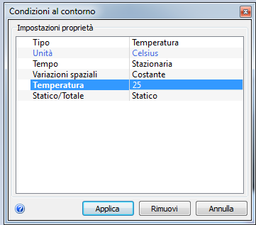 Temperatura in Condizioni al contorno